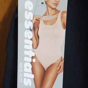 Essentials Seamless Second Skin Bodysuit. Large Black NWT. Stretch. Thong
